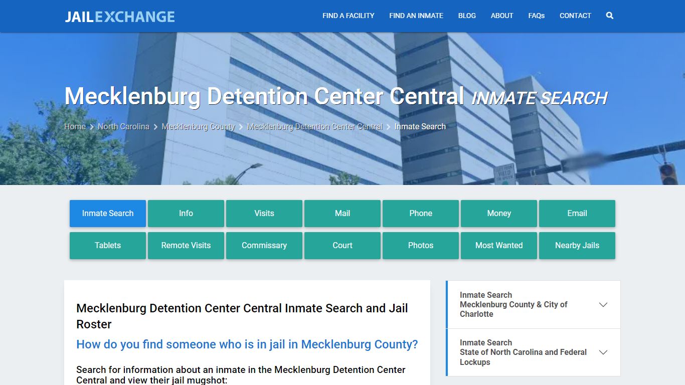 Mecklenburg Detention Center Central Inmate Search